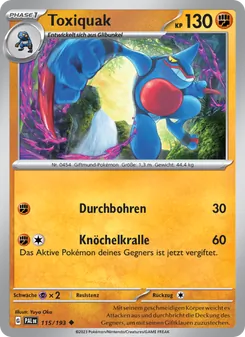 Toxiquak, Karte 115 aus Entwicklungen in Paldea