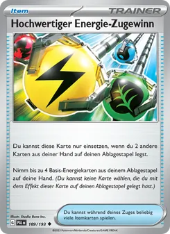 Hochwertiger Energie-Zugewinn, Karte 189 aus Entwicklungen in Paldea