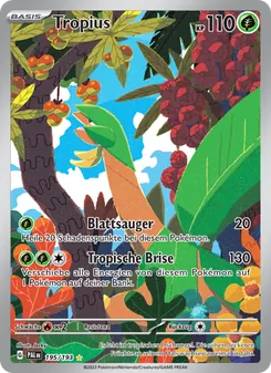 Tropius, Karte 195 aus Entwicklungen in Paldea