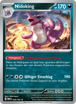 Nidoking, Karte 034 aus 151