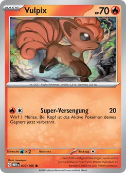 Vulpix, Karte 037 aus 151