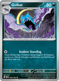 Golbat, Karte 042 aus 151