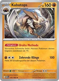 Kabutops, Karte 141 aus 151