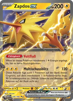 Zapdos-ex, Karte 145 aus 151