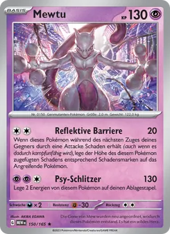 Mewtu, Karte 150 aus 151