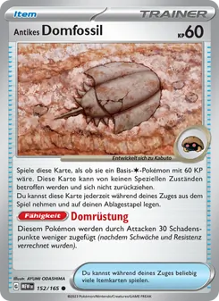 Antikes Domfossil, Karte 152 aus 151