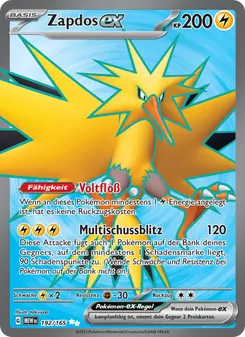 Zapdos-ex, Karte 192 aus 151