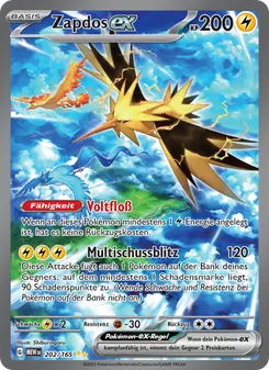Zapdos-ex, Karte 202 aus 151
