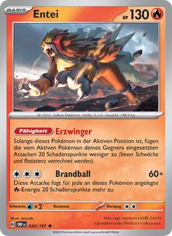 Entei, Karte 030 aus Obsidian Flammen
