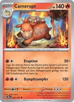 Camerupt, Karte 032 aus Obsidian Flammen