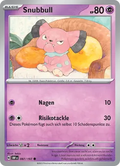 Snubbull, Karte 087 aus Obsidian Flammen