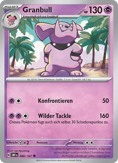 Granbull, Karte 088 aus Obsidian Flammen
