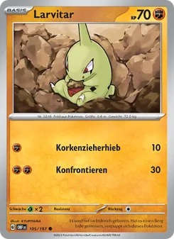 Larvitar, Karte 105 aus Obsidian Flammen