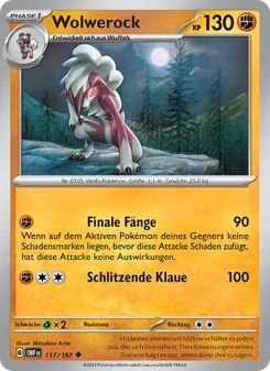 Wolwerock, Karte 117 aus Obsidian Flammen