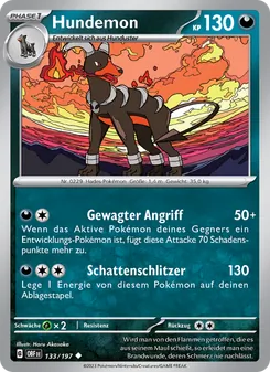 Hundemon, Karte 133 aus Obsidian Flammen