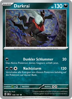 Darkrai, Karte 136 aus Obsidian Flammen