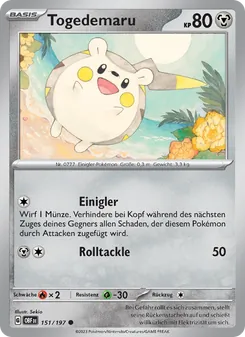 Togedemaru, Karte 151 aus Obsidian Flammen