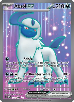 Absol-ex, Karte 214 aus Obsidian Flammen