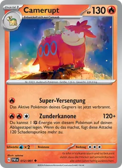 Camerupt, Karte 012 aus Paldeas Schicksale