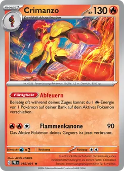 Crimanzo, Karte 015 aus Paldeas Schicksale