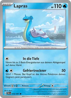 Lapras, Karte 016 aus Paldeas Schicksale