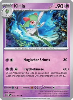 Kirlia, Karte 028 aus Paldeas Schicksale