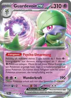 Guardevoir-ex, Karte 029 aus Paldeas Schicksale