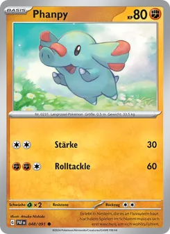 Phanpy, Karte 048 aus Paldeas Schicksale