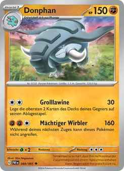 Donphan, Karte 049 aus Paldeas Schicksale
