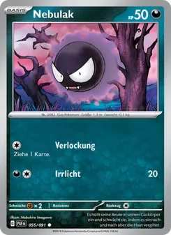 Nebulak, Karte 055 aus Paldeas Schicksale