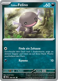 Paldea-Felino, Karte 058 aus Paldeas Schicksale