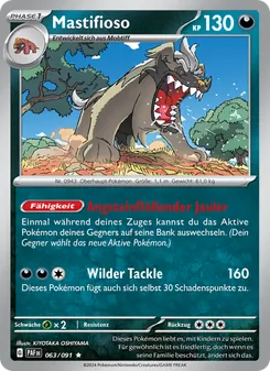 Mastifioso, Karte 063 aus Paldeas Schicksale