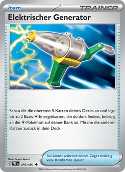 Elektrischer Generator, Karte 079 aus Paldeas Schicksale