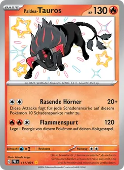 Paldea-Tauros, Karte 111 aus Paldeas Schicksale