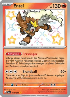 Entei, Karte 112 aus Paldeas Schicksale