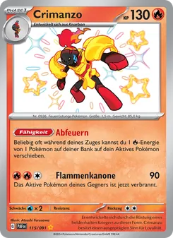 Crimanzo, Karte 115 aus Paldeas Schicksale