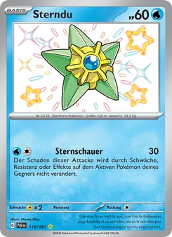 Sterndu, Karte 118 aus Paldeas Schicksale