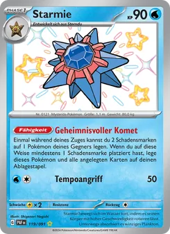 Starmie, Karte 119 aus Paldeas Schicksale