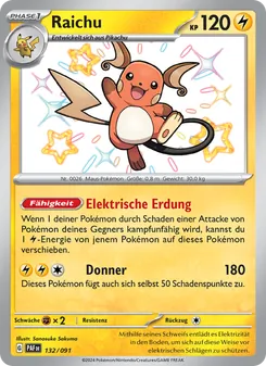 Raichu, Karte 132 aus Paldeas Schicksale