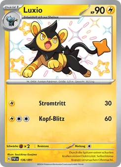 Luxio, Karte 136 aus Paldeas Schicksale