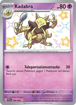 Kadabra, Karte 149 aus Paldeas Schicksale