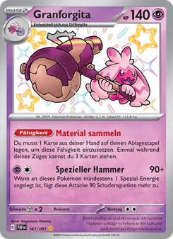 Granforgita, Karte 167 aus Paldeas Schicksale