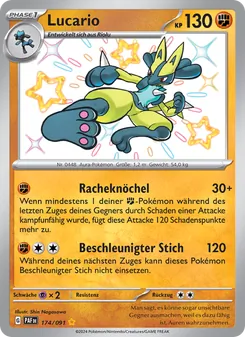 Lucario, Karte 174 aus Paldeas Schicksale