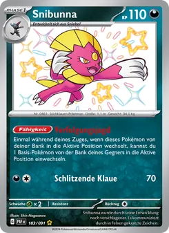 Snibunna, Karte 183 aus Paldeas Schicksale