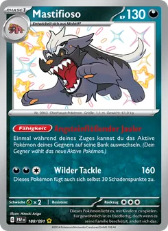 Mastifioso, Karte 188 aus Paldeas Schicksale