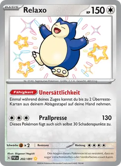 Relaxo, Karte 202 aus Paldeas Schicksale