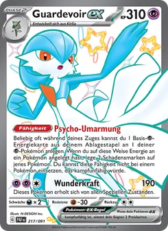 Guardevoir-ex, Karte 217 aus Paldeas Schicksale