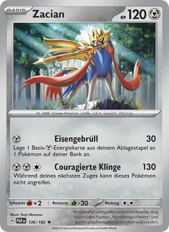 Zacian, Karte 136 aus Paradoxrift