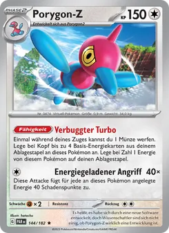 Porygon-Z, Karte 144 aus Paradoxrift