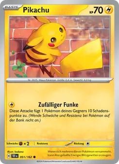 Pikachu, Karte 051 aus Gewalten der Zeit